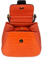 Nico Giani Myria Croco Print Leather Handbag Nico Giani Myria Croco Print Leather Handbag - Orange