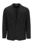 Dolce & Gabbana Tailored Blazer In Cotton And Pinstripe Wool Dolce & Gabbana Tailored Blazer In Cotton And Pinstripe Wool - Nero