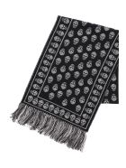 Alexander McQueen New Upside Down Skull Scarf Alexander McQueen New Upside Down Skull Scarf - BLACK IVORY (Black)