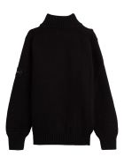 Stone Island Junior Cotton Blend Sweatshirt Stone Island Junior Cotton Blend Sweatshirt - Black