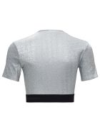 Paco Rabanne Laminated Silver Top With Logoed Elastic Band Paco Rabanne Laminated Silver Top With Logoed Elastic Band - Metallic