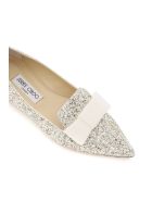 Jimmy Choo Gala Glitter Ballet Flats Jimmy Choo Gala Glitter Ballet Flats - MOON SAND (White)
