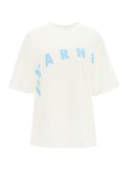 Marni Oversized T-shirt With Logo Marni Oversized T-shirt With Logo - Bianco