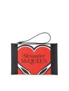 Leather Pouch Heart Print Alexander McQueen Leather Pouch Heart Print - MULTICOLOR