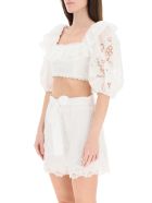 Lulu Scallop Frill Top Zimmermann Lulu Scallop Frill Top - Bianco