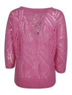 Blumarine Perforated Woven Sweater Blumarine Perforated Woven Sweater - Fuxia
