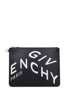 Givenchy Large Zip Pouch Clutch In Black Leather Givenchy Large Zip Pouch Clutch In Black Leather - Nero