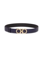 Salvatore Ferragamo Reversible Gancini Leather Belt Salvatore Ferragamo Reversible Gancini Leather Belt - Black