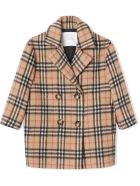 Burberry Vintage Check Pea Coat Burberry Vintage Check Pea Coat - Check