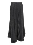 Plan C Pleated Asymmetrical Skirt Plan C Pleated Asymmetrical Skirt - grey