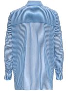 Brunello Cucinelli Striped Shirt In Cotton With Monile Details Brunello Cucinelli Striped Shirt In Cotton With Monile Details - Light blue
