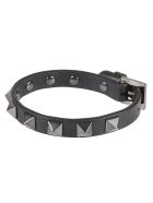 Valentino Garavani Leather Studded Bracelet Valentino Garavani Leather Studded Bracelet - Black