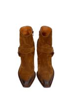Elena Iachi Texan Ankle Boots In Leather Color Suede Elena Iachi Texan Ankle Boots In Leather Color Suede - leather color
