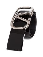 Valentino Garavani V Logo Patent Leather Belt Valentino Garavani V Logo Patent Leather Belt - Black