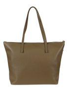 Furla Logo Plaque Top Zip Tote Furla Logo Plaque Top Zip Tote - Fango