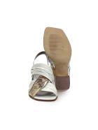 Ixos White Gold Heeled Sandal IXOS White Gold Heeled Sandal - Gesso / Oro
