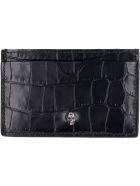 Alexander McQueen Croco-print Leather Card Holder Alexander McQueen Croco-print Leather Card Holder - black