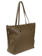 Furla Logo Plaque Top Zip Tote Furla Logo Plaque Top Zip Tote - Fango