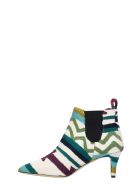 Bams High Heels Ankle Boots In White Fabric Bams High Heels Ankle Boots In White Fabric - white