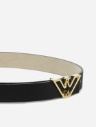 Belt With Shaped Logo Emporio Armani Belt With Shaped Logo - Nero