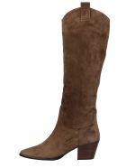 Pedro Miralles Cortina Texan Boots In Taupe Suede Pedro Miralles Cortina Texan Boots In Taupe Suede - taupe