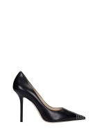Jimmy Choo Love 100 Xnx Pumps In Black Leather Jimmy Choo Love 100 Xnx Pumps In Black Leather - black