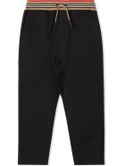 Burberry Black Cotton Trackpants Burberry Black Cotton Trackpants - Nero