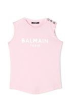 Balmain Tank Top With Buttons Balmain Tank Top With Buttons - Pink