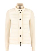 Moncler Grenoble Cardigan With Padded Front Panel Moncler Grenoble Cardigan With Padded Front Panel - panna
