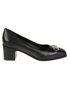 Salvatore Ferragamo Comiso Block Heel Pumps Salvatore Ferragamo Comiso Block Heel Pumps - Black