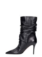 Le Silla Eva 90 High Heels Ankle Boots In Black Leather Le Silla Eva 90 High Heels Ankle Boots In Black Leather - black