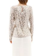 In The Mood For Love Mame Sequined Top In The Mood For Love Mame Sequined Top - BEIGE SILVER (Beige)