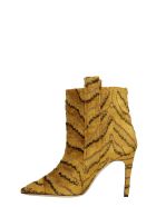 Bams High Heels Ankle Boots In Yellow Fabric Bams High Heels Ankle Boots In Yellow Fabric - yellow