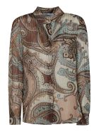 Blumarine Paisley Print Pleated Shirt Blumarine Paisley Print Pleated Shirt - Cipria