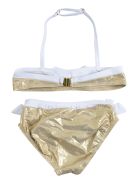 Lili Gaufrette Bow Detail Bikini Lili Gaufrette Bow Detail Bikini - Gold/White