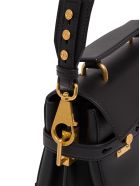 Balmain B-buzz Handbag In Black Leather With Logo Buckle Balmain B-buzz Handbag In Black Leather With Logo Buckle - Black