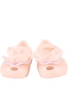 Melissa Pink Ballerina Flats For Girl With Flower Melissa Pink Ballerina Flats For Girl With Flower - Pink