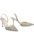 Jimmy Choo Thandi 85 Leather Slingback Pumps Jimmy Choo Thandi 85 Leather Slingback Pumps - green