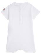 Moncler White Jersey Onesie With Logo Print Moncler White Jersey Onesie With Logo Print - White