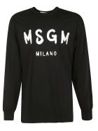 MSGM Milano Long-sleeved T-shirt MSGM Milano Long-sleeved T-shirt - Black