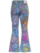 Versace Flared Jeans With Medusa Amplified Print Versace Flared Jeans With Medusa Amplified Print - Multicolor
