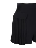Black Pleated Shorts RED Valentino Black Pleated Shorts - Nero