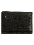 Logo Plaque Wallet Salvatore Ferragamo Logo Plaque Wallet - Black
