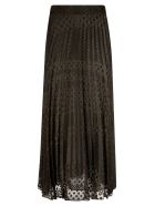 Polka-dot Pleated Lace Skirt Emporio Armani Polka-dot Pleated Lace Skirt - Nero