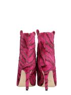 Bams High Heels Ankle Boots In Fuxia Fabric Bams High Heels Ankle Boots In Fuxia Fabric - fuxia
