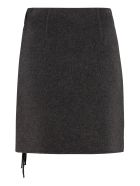 Parosh Wool Wrap Skirt Parosh Wool Wrap Skirt - grey