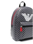 Emporio Armani Backpack With Print Emporio Armani Backpack With Print - Gray