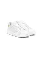 Philippe Model Temple Sneakers In Leather With Logo Philippe Model Temple Sneakers In Leather With Logo - White