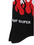 Vision of Super Black Socks Red Flames Vision of Super Black Socks Red Flames - Black