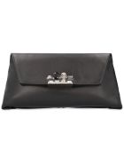 Alexander McQueen Skull Leather Clutch Alexander McQueen Skull Leather Clutch - black